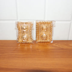 Ornate Rectangular Pooja Tilak Plate - (Mix Design / 1 Pc)