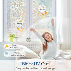 Decorative Window Film 45 cm x 3 m - (Not-Adhesive / 1 Pc)