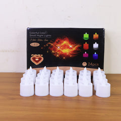 Blue LED Tea Light Candles (24 Pc)