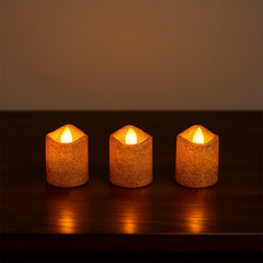 christmas Premium Glitter LED Tealight Candles (24 Pc Set)