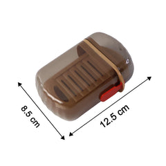 Premium Plastic Soap Box with Drain Tray & Protective Cover