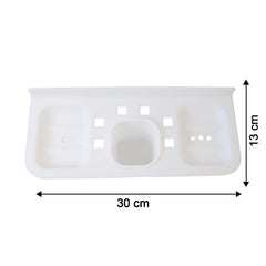 Plastic Soap Dish and plastic soap dish tray (2 Pc)