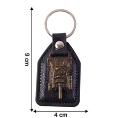 Premium Military Tank Design Leather Finish Keychain (1 Pc)