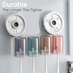 Wall mount toothbrush organizer