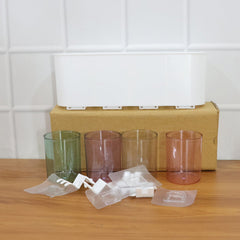 Plastic wall toothbrush rack