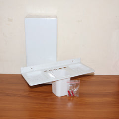4 in 1 Wall-Mounted Bathroom Organizer - (1 Pc)