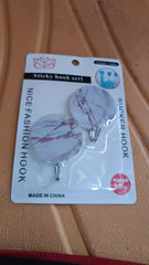 Multipurpose Strong Round Hook Self-Adhesive hooks (2 Pc Set)