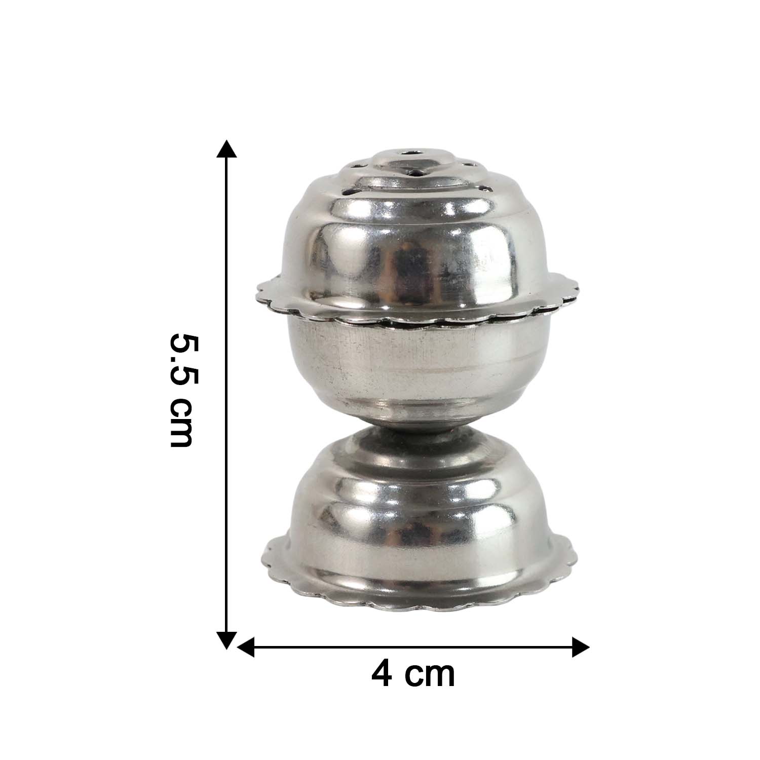 Compact steel incense holder