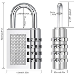 Heavy-Duty 4-Digit Resettable Combination Padlock (1 Pc)