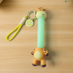 Cute Giraffe Cartoon Keychain (1 Pc)