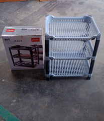 Apex Big Multi use Plastic Storage Rack – 3-Tier (1 Pc)