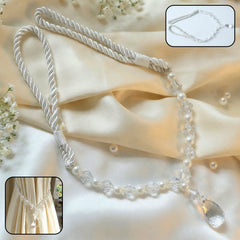 Luxury Crystal and Pearl Beaded Curtain Tieback (1 Pc)