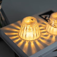 Cup-Shaped Crystal Table Lamp
