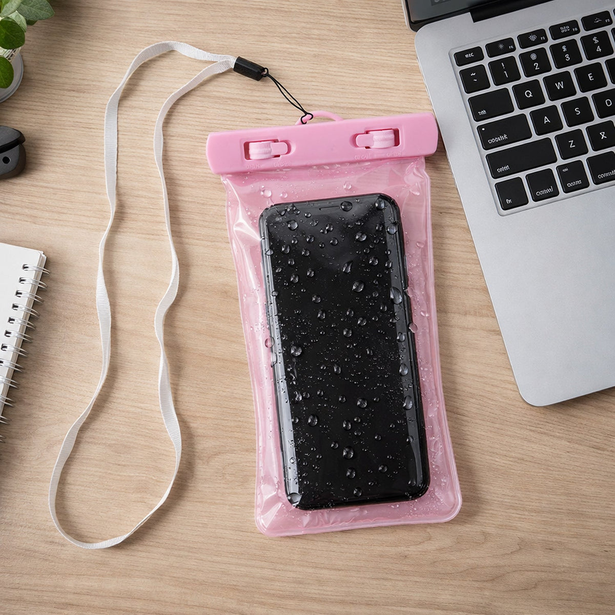 Pink Waterproof Phone Pouch Bag, Mobile cover (1 Pc)