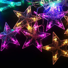 12 Star LED Curtain Lights for Diwali 
