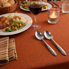 Durable stainless steel dining spoons