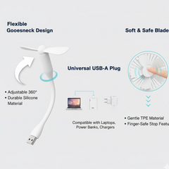 Portable Mini USB Fan, USB Ligh & USB 3 HUB / Port Combo