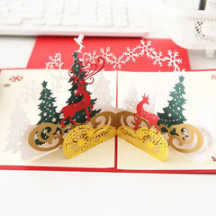 3D -Up Greeting Card (1 Pc): Birthday, Love, Christmas
