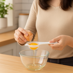 Egg Yolk Separator, Egg White Yolk Filter Separator, Egg Strainer Spoon Filter Egg
