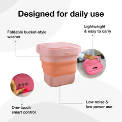 Portable Washing Machine, Foldable Washer and Dryer Combo (1 Set / Mix Color)
