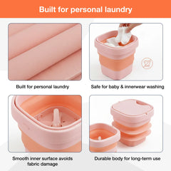 Portable Washing Machine, Foldable Washer and Dryer Combo (1 Set / Mix Color)