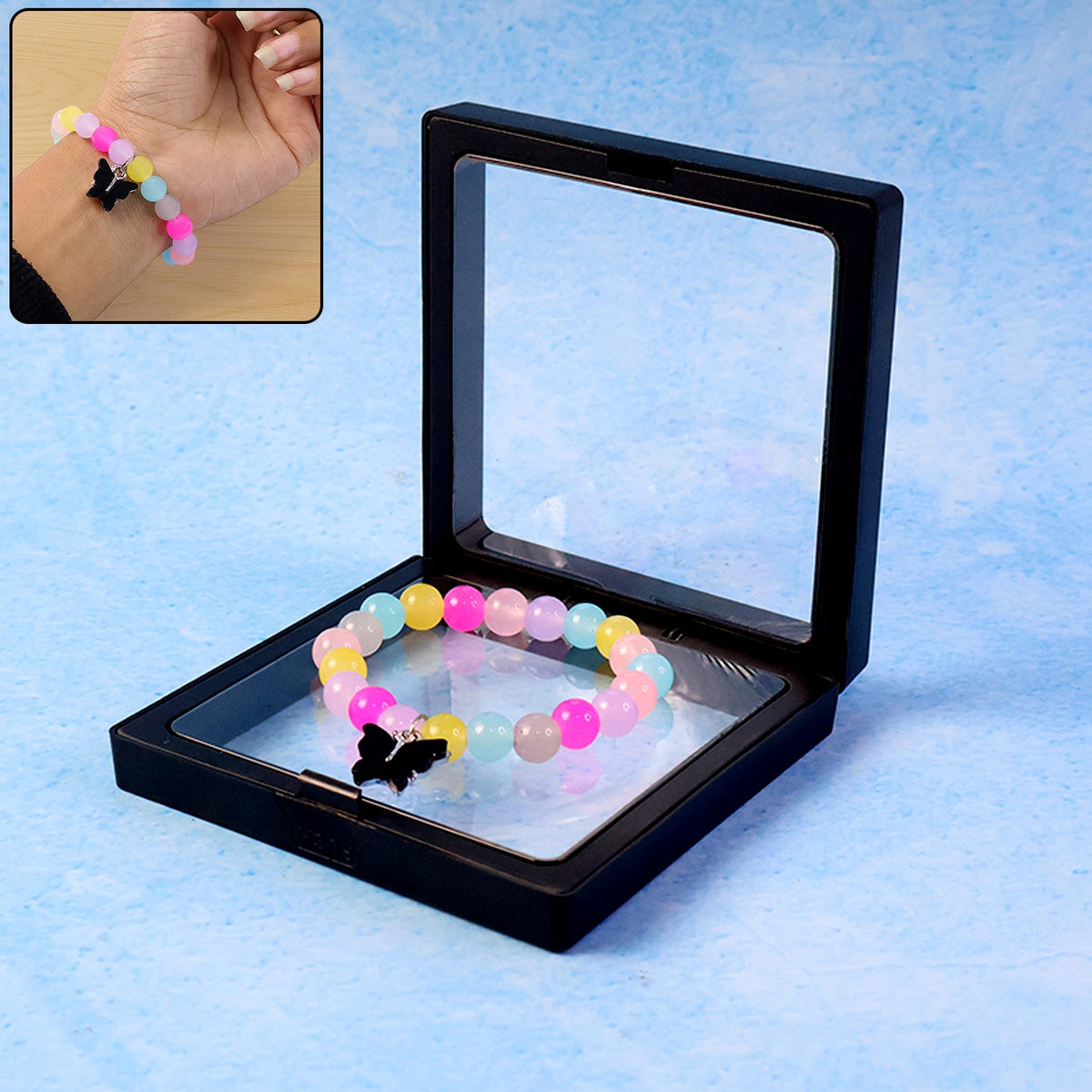 Premium Multicolor Pastel Bead Stretch Bracelet (1 Pc)