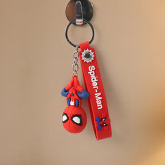 Cute Cartoon Silicone 3D Key Chain with Metal Hook & Strap (Pack of 1)